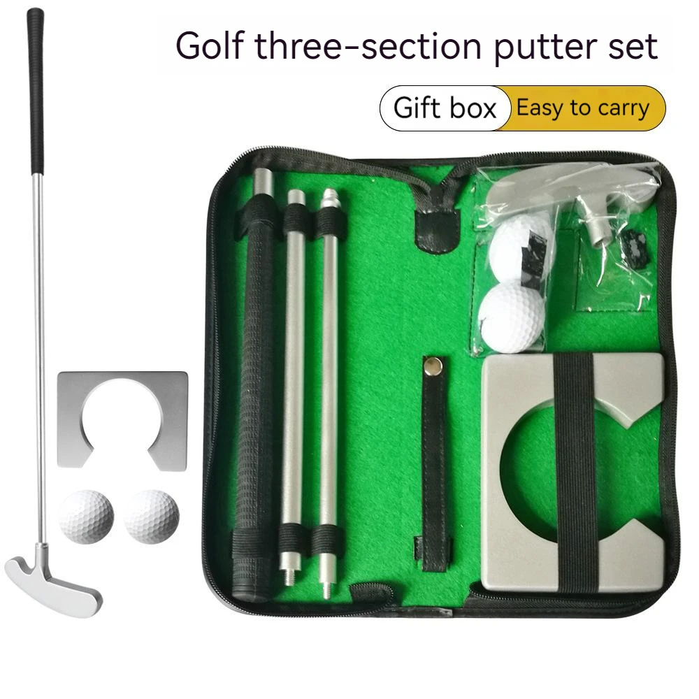 Golf Putter Set Portable Mini Golf Equipment Practice Kit 3-Section Combo Rod with 2 Practice Golf Balls for Golf Trainer Kit
Golf Putter Set Portable Mini Golf Equipment Practice Kit 3-Section Combo Rod with 2 Practice Golf Balls for Golf Trainer Kit
