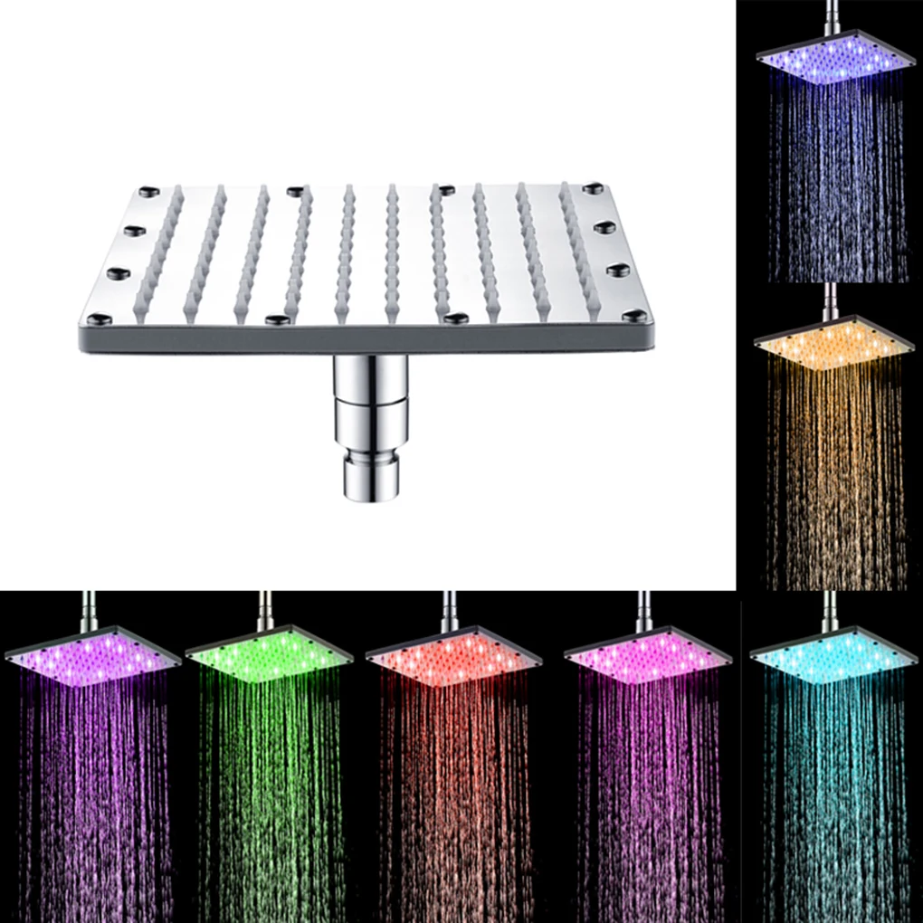 Recableght Shower Head Lights 3-Color Change Rainfall Square Temperature Control 7Color Flash Easy Install Offer Delightful Bath
Recableght Shower Head Lights 3-Color Change Rainfall Square Temperature Control 7Color Flash Easy Install Offer Delightful Bath