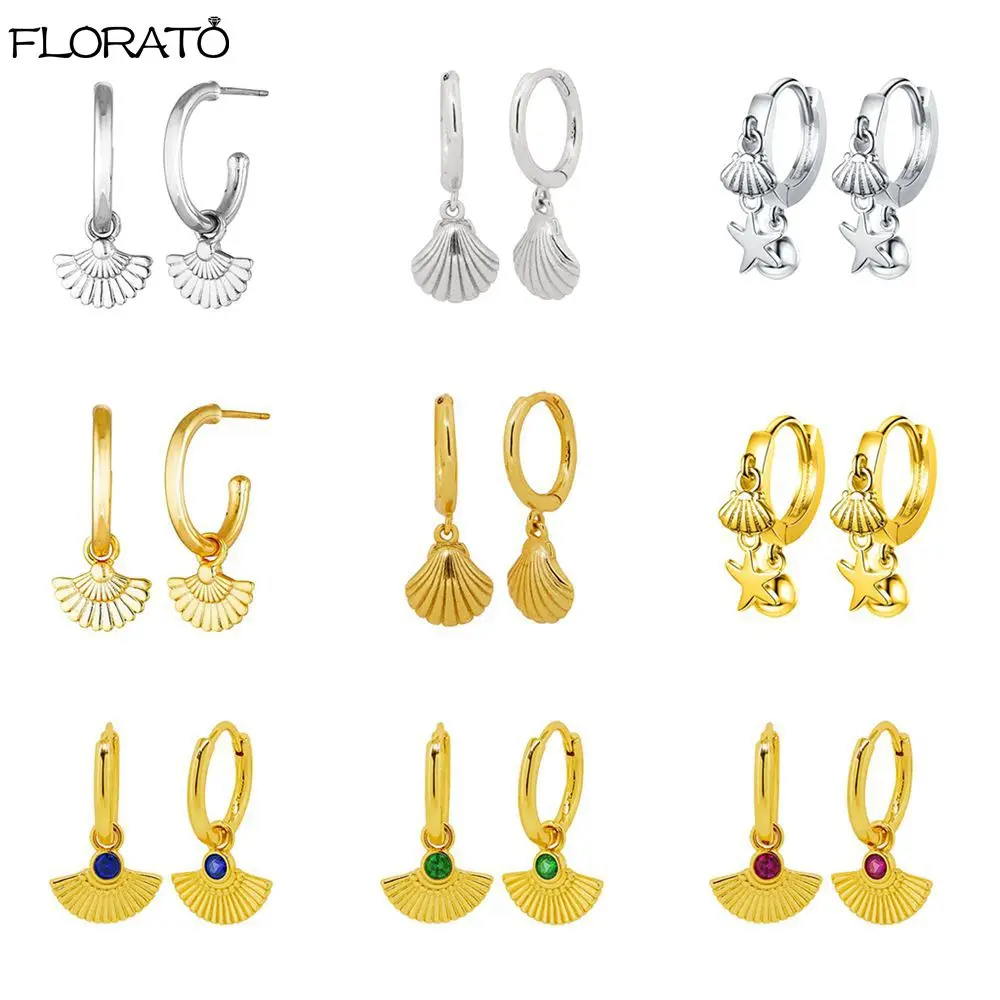 925 Sterling Silver Ear Buckle Hypoallergenic Women Hoop Earrings Shell Zircon Pendants Jewelry Fashion High-End Ladies Gifts 
925 Sterling Silver Ear Buckle Hypoallergenic Women Hoop Earrings Shell Zircon Pendants Jewelry Fashion High-End Ladies Gifts