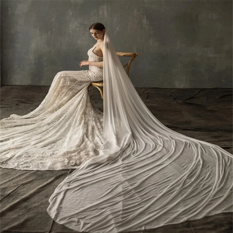 Гребень для волос с простой текстурой, мягкая пряжа, однотонная очень длинная свадебная фата, свадебный головной убор для невесты 
Гребень для волос с простой текстурой, мягкая пряжа, однотонная очень длинная свадебная фата, свадебный головной убор для невесты