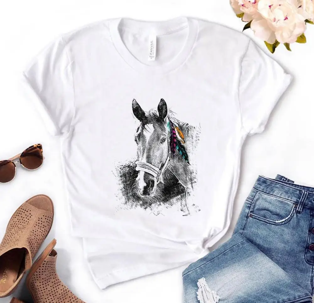 Horse Lover Print Women Tshirt Cotton Casual Funny Short Sleeve Tee Gift for Lady Yong Girl Top Female Tshirt Streetwear Clothes
Horse Lover Print Women Tshirt Cotton Casual Funny Short Sleeve Tee Gift for Lady Yong Girl Top Female Tshirt Streetwear Clothes