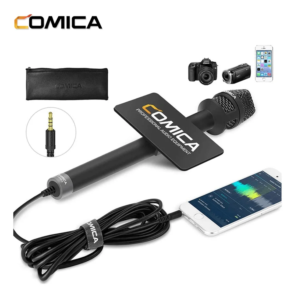 

COMICA HRM-S Handheld Interview Microphone Cardioid Condenser Phone Microphone For Performance Live Vocals Karaoke Reporter