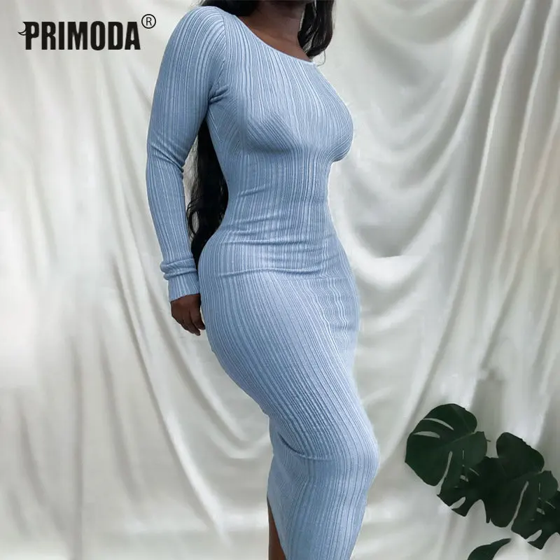 Женское трикотажное платье-миди с круглым вырезом, на осень/зиму
Женское трикотажное платье-миди с круглым вырезом, на осень/зиму