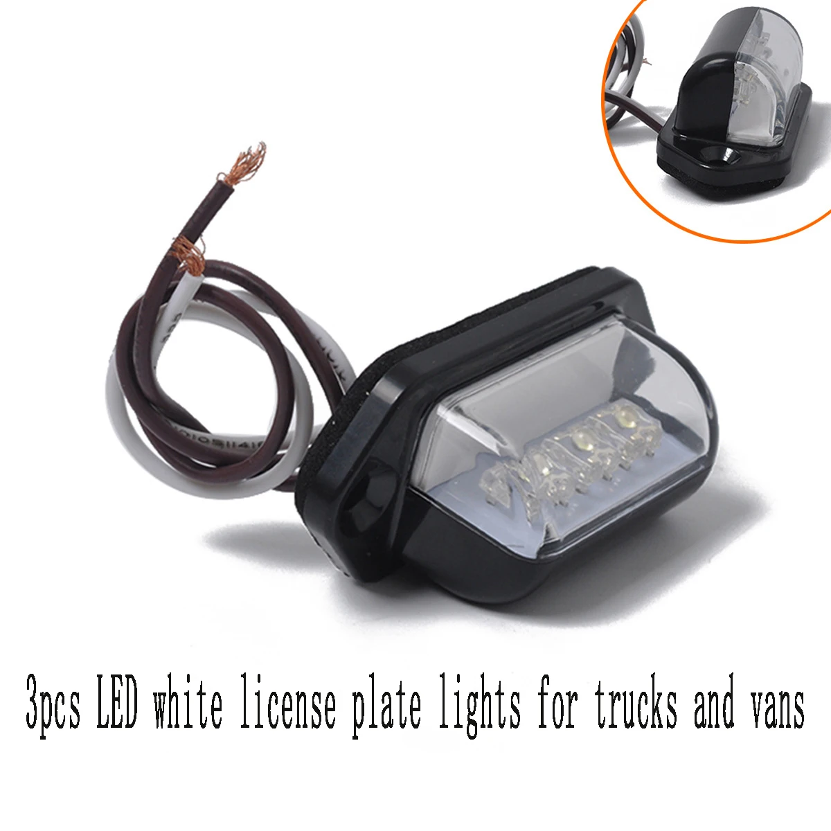Car Rear License Plate Light 3pcs LED White License Plate Light for Trucks and Trucks Moisture-proof 20V Reminder Light
Car Rear License Plate Light 3pcs LED White License Plate Light for Trucks and Trucks Moisture-proof 20V Reminder Light