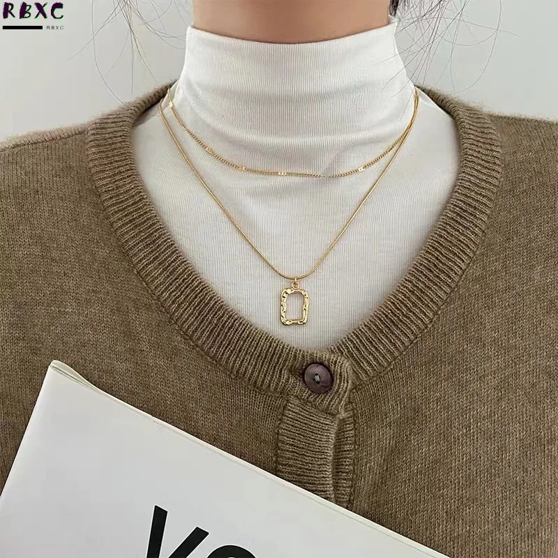 Korean Double Layered Ins Minority Necklace Women's Collarbone Chain Simple Temperament Versatile Sweater Chain Length 
Korean Double Layered Ins Minority Necklace Women's Collarbone Chain Simple Temperament Versatile Sweater Chain Length
