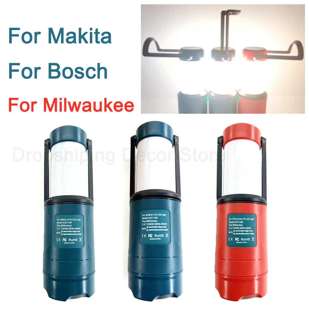 LED Portable Flashlight For Makita/Bosch/Milwaukee 10.8V 12V Lithium Battery Handheld Outdoor Lighting Emergency Lamp with hook
LED Portable Flashlight For Makita/Bosch/Milwaukee 10.8V 12V Lithium Battery Handheld Outdoor Lighting Emergency Lamp with hook