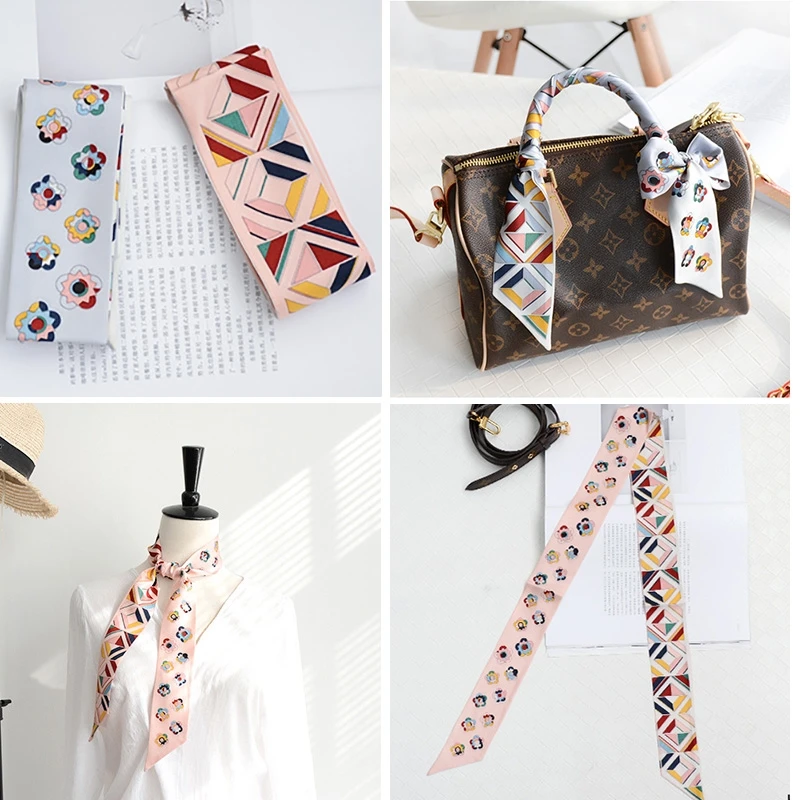 120cm LengthenedKorean Version Color-blocking Flower Fashion Ladies Fecoration Twill long Strip silk scarf Tie Bind a bag Ribbon
120cm LengthenedKorean Version Color-blocking Flower Fashion Ladies Fecoration Twill long Strip silk scarf Tie Bind a bag Ribbon