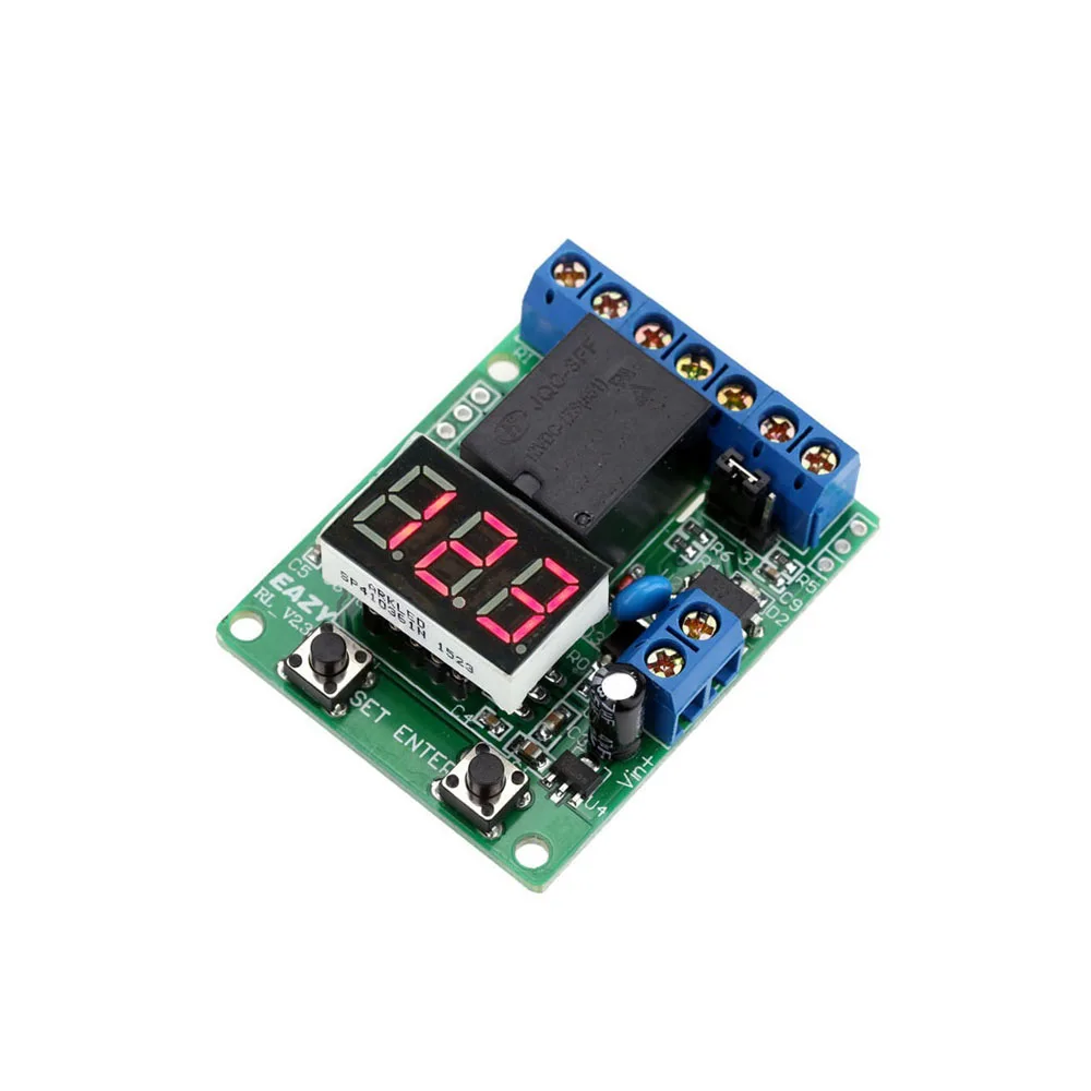 

DC 12V/24V LED Digital Count ​Relay Switch Control Relay Module Voltage Detection Charging Discharge Monitor Test Board