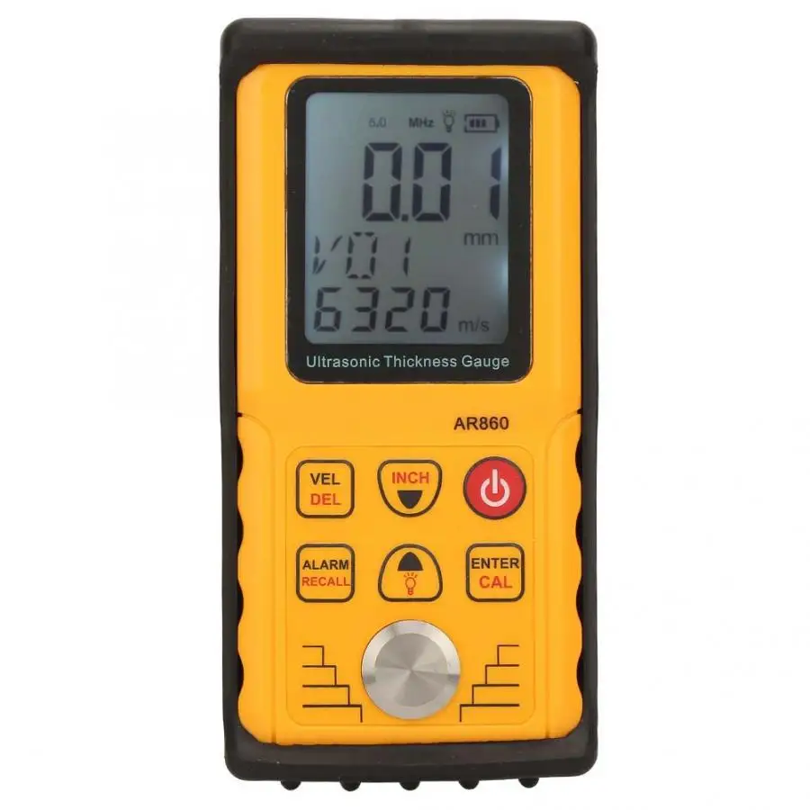 Smart Sensor AR860 Digital Ultrasonic Thickness Gauge Tester Meter 1.00 to 300.00mm Steel Sound Velocity 1000 to 9999m/s
Smart Sensor AR860 Digital Ultrasonic Thickness Gauge Tester Meter 1.00 to 300.00mm Steel Sound Velocity 1000 to 9999m/s