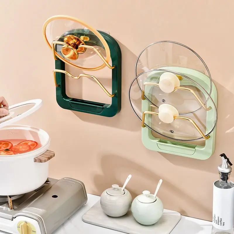 Pot Cover Rack Wall-Mounted Perforation-Free Kitchen Shelving Multifunctional Storage Rack Cutting Board Cutting Board Rack
Pot Cover Rack Wall-Mounted Perforation-Free Kitchen Shelving Multifunctional Storage Rack Cutting Board Cutting Board Rack