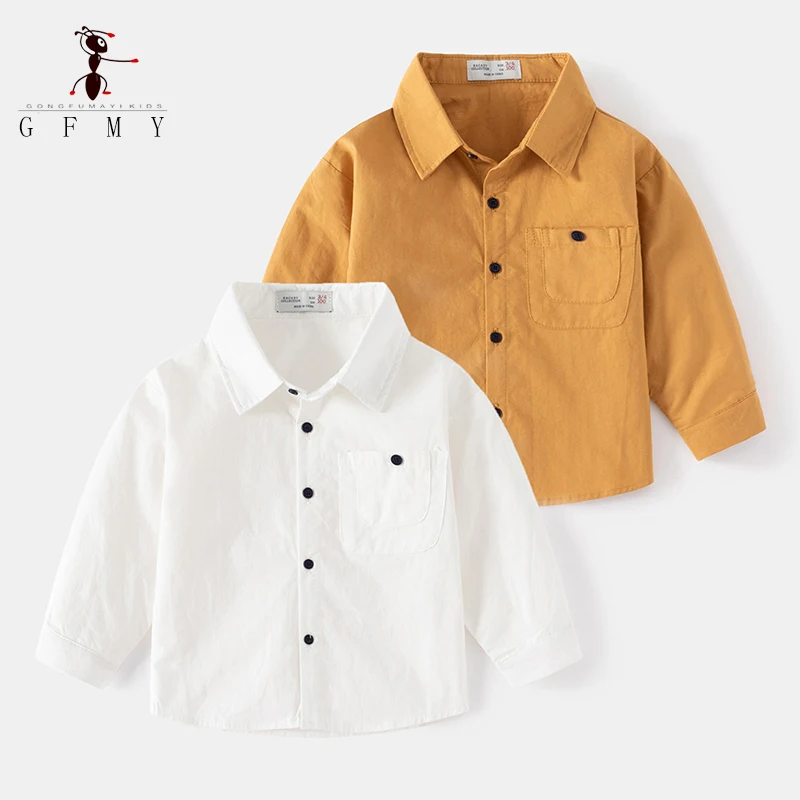 2023 Spring Boys Shirts Turn-down Collar Casual Solid Cotton Child Long Sleeve White Shirt 2T-8T England Style Children's Tops
2023 Spring Boys Shirts Turn-down Collar Casual Solid Cotton Child Long Sleeve White Shirt 2T-8T England Style Children's Tops