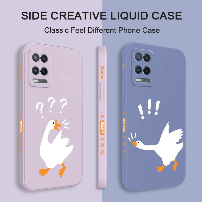 

Cutie Goose Phone Case For OPPO A54 A74 A57 A77 A96 A76 A36 A95 A12 A15 A15S A16 A16K A9 A5 2020 Reno 8 8Z 7 7Z 6 5 Pro 4G 5G