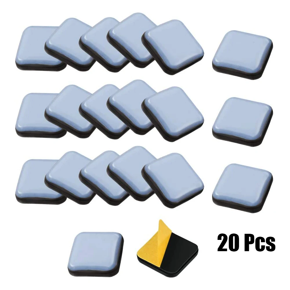 20 X Square PTFE Furniture Gliders Self Adhesive Sliders Floor Chair Sofa Mat Slider Pad Furniture Table Base Protectors
20 X Square PTFE Furniture Gliders Self Adhesive Sliders Floor Chair Sofa Mat Slider Pad Furniture Table Base Protectors