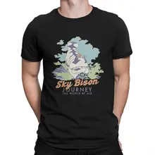 Sky Bison Journey The World Men T Shirts T-The Last Airbenders Awesome Sleeve Round Neck T-Shirts Cotton Summer Clothes