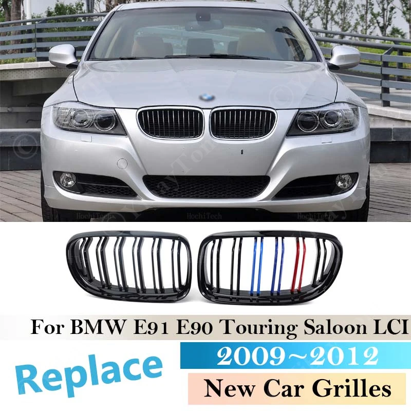 For BMW E91 E90 Touring Saloon 2009 - 2012 Pre-LCI Front Kidney Grille Dual Slat Grilles Multi Color ABS Blackened Sport kit
For BMW E91 E90 Touring Saloon 2009 - 2012 Pre-LCI Front Kidney Grille Dual Slat Grilles Multi Color ABS Blackened Sport kit