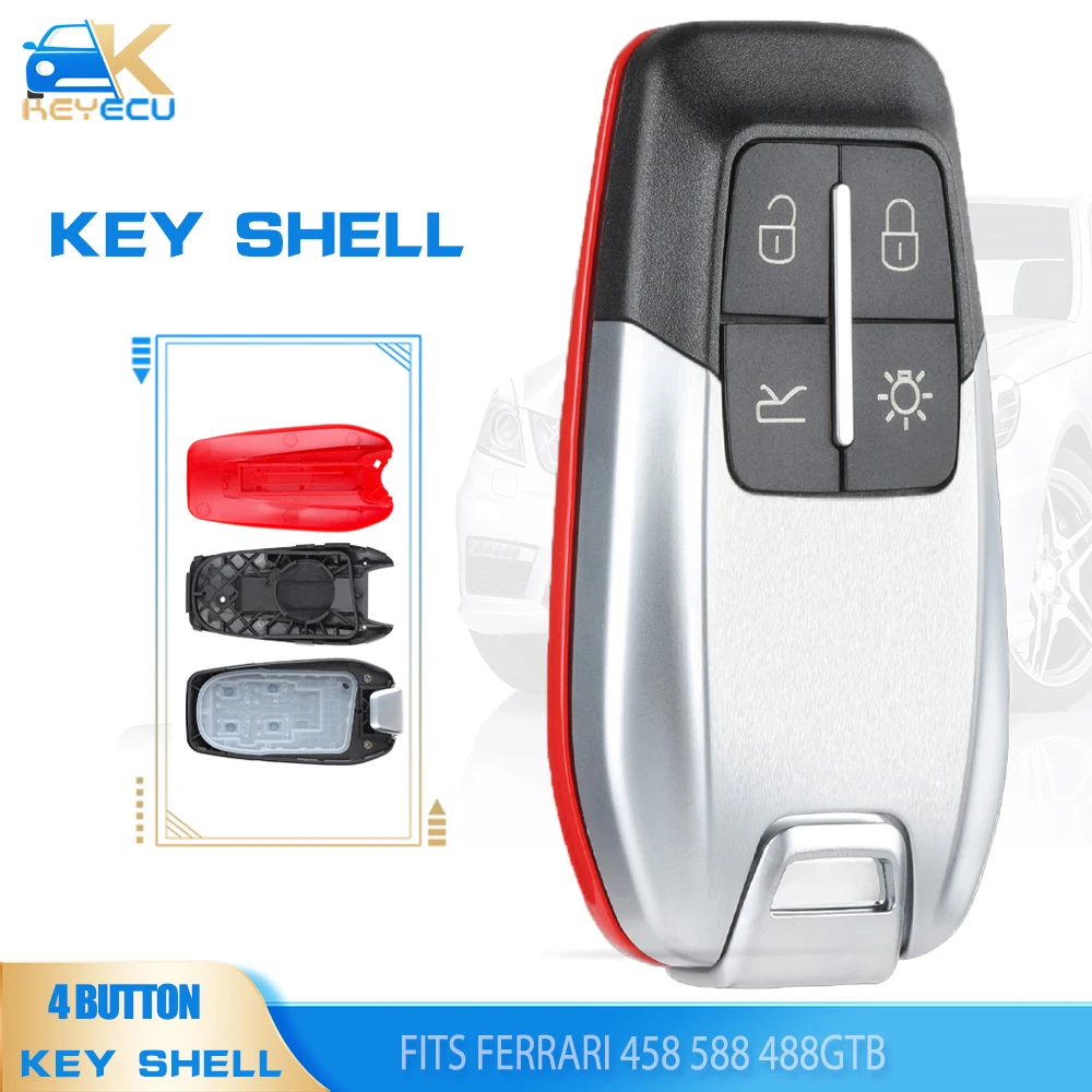 4-кнопочный умный роскошный корпус KEYECU для дистанционного ключа для Ferrari 458 588 488GTB LaFerrari
4-кнопочный умный роскошный корпус KEYECU для дистанционного ключа для Ferrari 458 588 488GTB LaFerrari