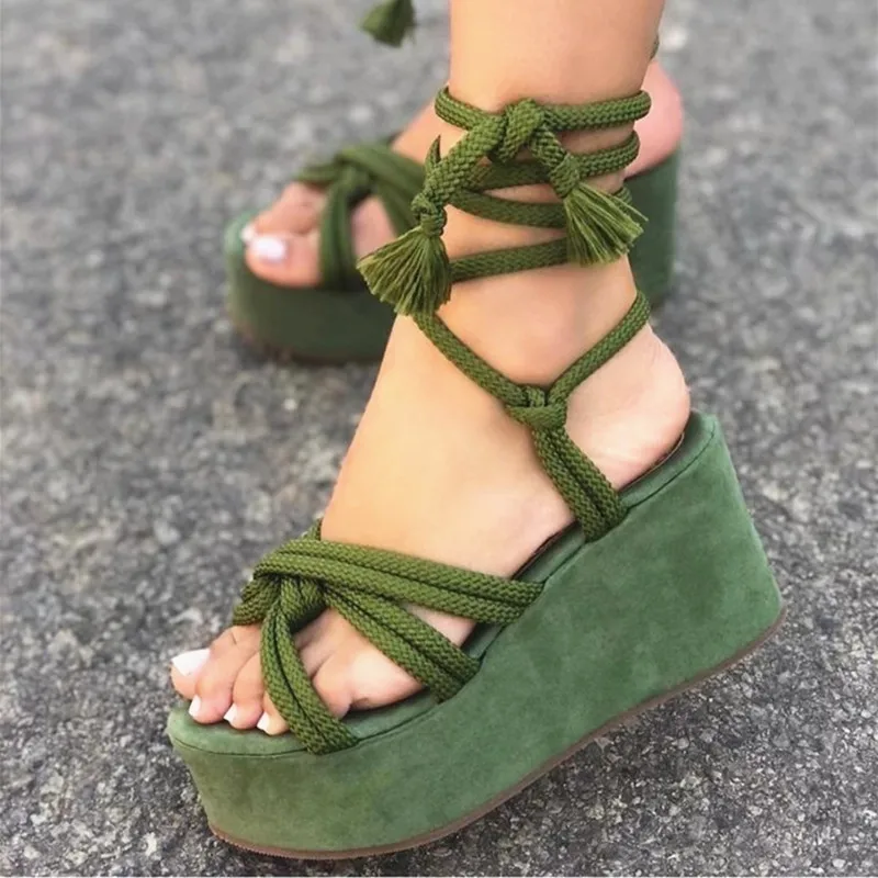 Women's Wedges Sandals Thick Bottom Ladies Shoes Ankle Starp Fashion Female Sandals 2022 Summer New Tassels Woman Sandals J214
Women's Wedges Sandals Thick Bottom Ladies Shoes Ankle Starp Fashion Female Sandals 2022 Summer New Tassels Woman Sandals J214