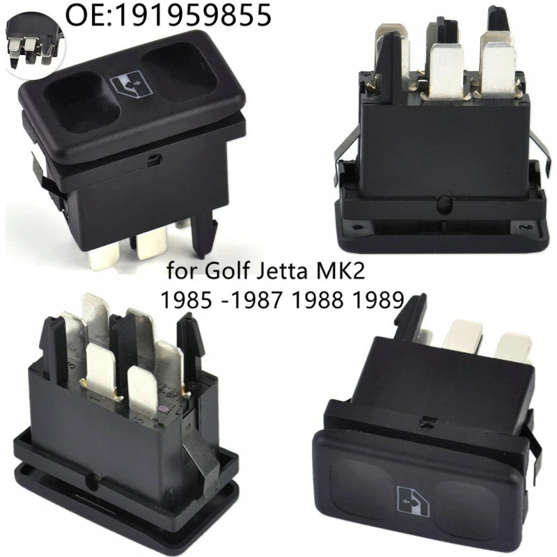 2PCS Car Black Plastic Metal Power Window Control Switch Button 191959855 BDP605 for Golf Jetta MK2 1985-1989
2PCS Car Black Plastic Metal Power Window Control Switch Button 191959855 BDP605 for Golf Jetta MK2 1985-1989