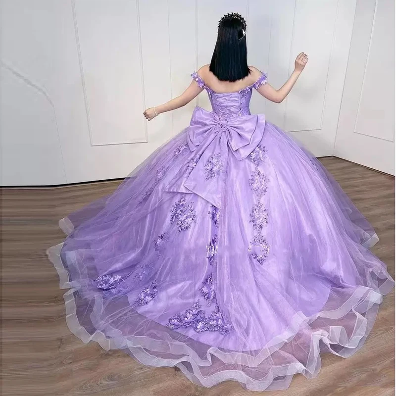ANGELSBRIDEP Lilac Cinderella Quinceanera Dresses With Big Bow 3D Flower Appliques Sweet 16 Princess Gowns Vestidos De 15 Anos
ANGELSBRIDEP Lilac Cinderella Quinceanera Dresses With Big Bow 3D Flower Appliques Sweet 16 Princess Gowns Vestidos De 15 Anos