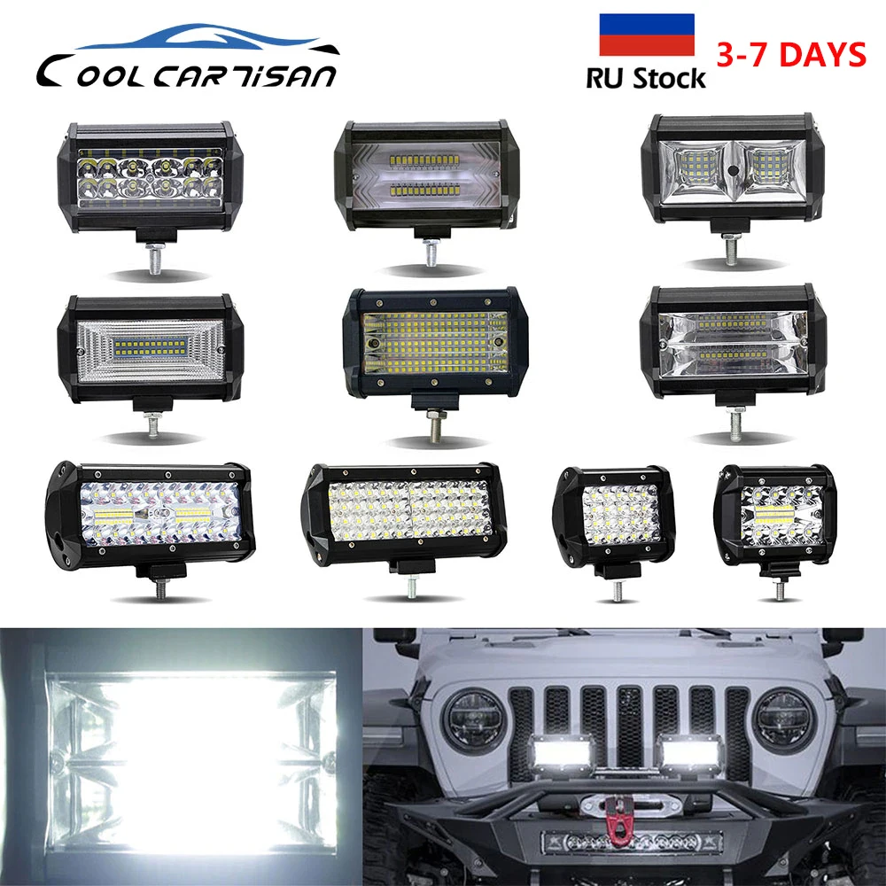 Car Sportlight LED Work Light Bar Off Road Flood Lights Driving Headlights 4/5/7Inch Lamps Combo Beam for 12V 24V ATV SUV
Car Sportlight LED Work Light Bar Off Road Flood Lights Driving Headlights 4/5/7Inch Lamps Combo Beam for 12V 24V ATV SUV