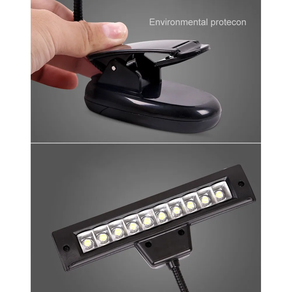 Desk Lamp Music Stand Lamp LED Flexible Clip-on Music Stand Bedroom Reading Light USB Rechargeable 10LED Brightness Lamp
Desk Lamp Music Stand Lamp LED Flexible Clip-on Music Stand Bedroom Reading Light USB Rechargeable 10LED Brightness Lamp