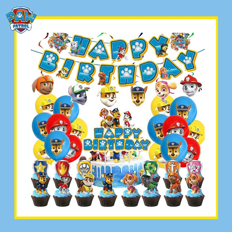 Paw Patrol Children's Party Cute Decorations Pull Flag Hanging Balloons Insert Party Dress Up Unforgettable Birthday Supplies
Paw Patrol Children's Party Cute Decorations Pull Flag Hanging Balloons Insert Party Dress Up Unforgettable Birthday Supplies