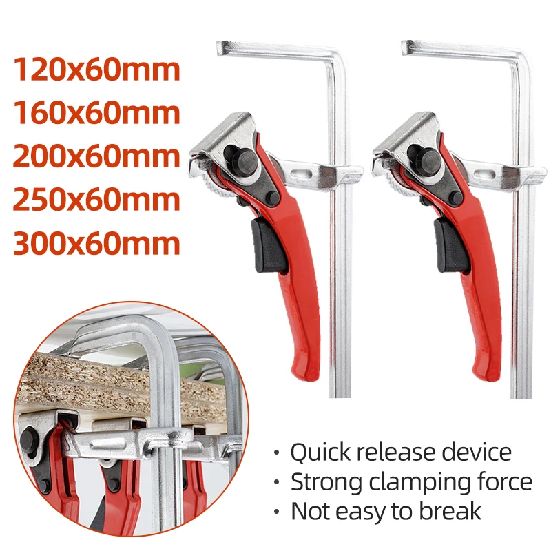 Quick Guide Rail Clamp Carpenter F Clamp Different Sizes Quick Clamping for MFT and Guide Rail System Hand Tool Woodworking
Quick Guide Rail Clamp Carpenter F Clamp Different Sizes Quick Clamping for MFT and Guide Rail System Hand Tool Woodworking