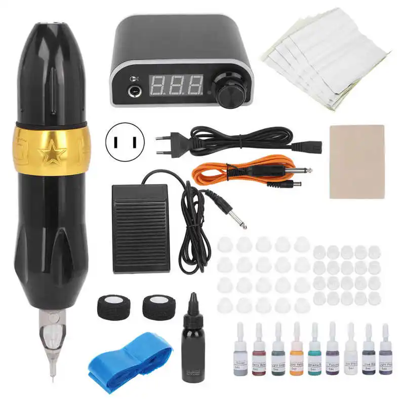 Tattoo Pen Kit Tattoo Machine Kit Waterproof Clip Cord Bag for Professional for Beginners
Tattoo Pen Kit Tattoo Machine Kit Waterproof Clip Cord Bag for Professional for Beginners