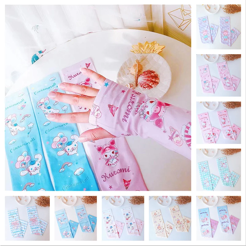 Мультяшные рукава Kawaii аниме Kuromi Kittys My Melody солнцезащитный рукав Летняя уличная дышащая Тонкая Защитная крышка подарки 
Мультяшные рукава Kawaii аниме Kuromi Kittys My Melody солнцезащитный рукав Летняя уличная дышащая Тонкая Защитная крышка подарки