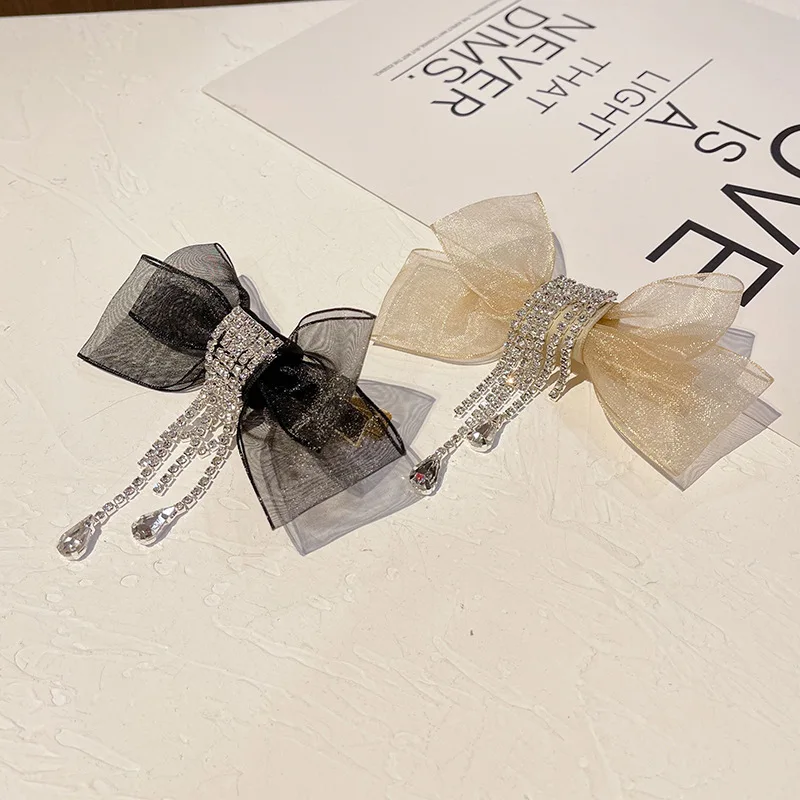 Long Rhinestone Tassel Hair Clips Hairpins Fashion Korean Colorful Silk Bow Lace Butterfly Hair Accessories Barrette Wholesale
Long Rhinestone Tassel Hair Clips Hairpins Fashion Korean Colorful Silk Bow Lace Butterfly Hair Accessories Barrette Wholesale
