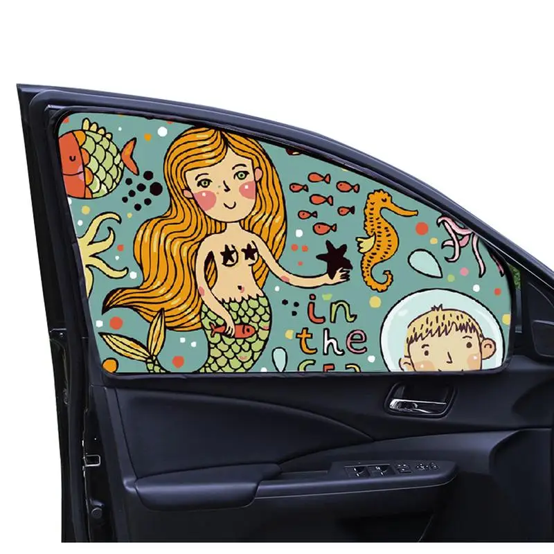 

Автомобильный солнцезащитный козырек для детей Регулируемый магнитный автомобиль шторы для защиты конфиденциальности смешной красочный