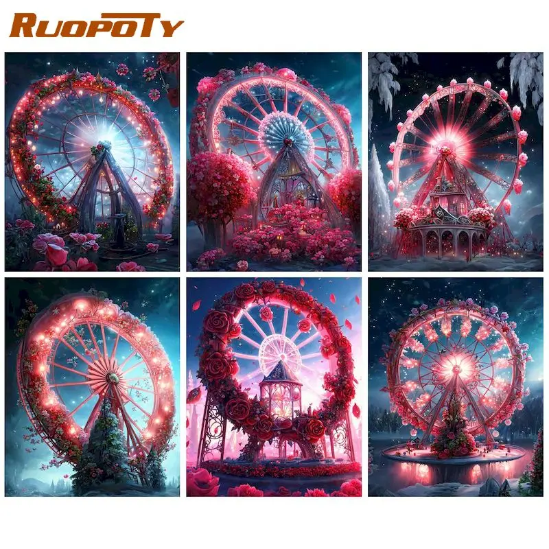 RUOPOTY Painting By Numbers ferris wheel Drawing On Canvas HandPainted Painting Wall Art Pictures By Number Landscape Home Decor 
RUOPOTY Painting By Numbers ferris wheel Drawing On Canvas HandPainted Painting Wall Art Pictures By Number Landscape Home Decor