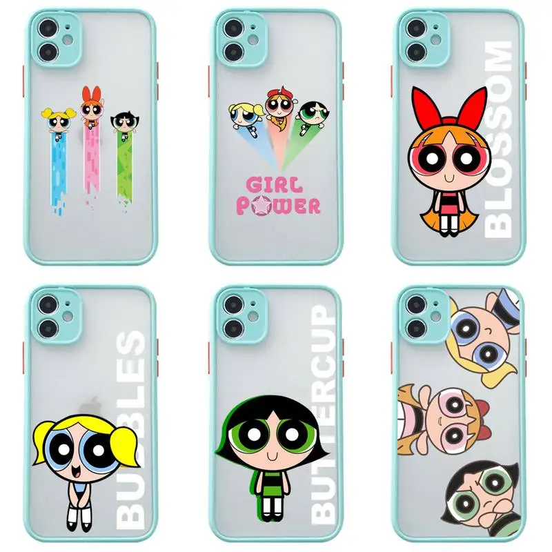 Funny Cartoon Powerpuff Girls Phone Case For iphone 13 12 11 Pro Max Mini XS 8 7 Plus X SE 2020 XR Matte Transparent Light blue
Funny Cartoon Powerpuff Girls Phone Case For iphone 13 12 11 Pro Max Mini XS 8 7 Plus X SE 2020 XR Matte Transparent Light blue