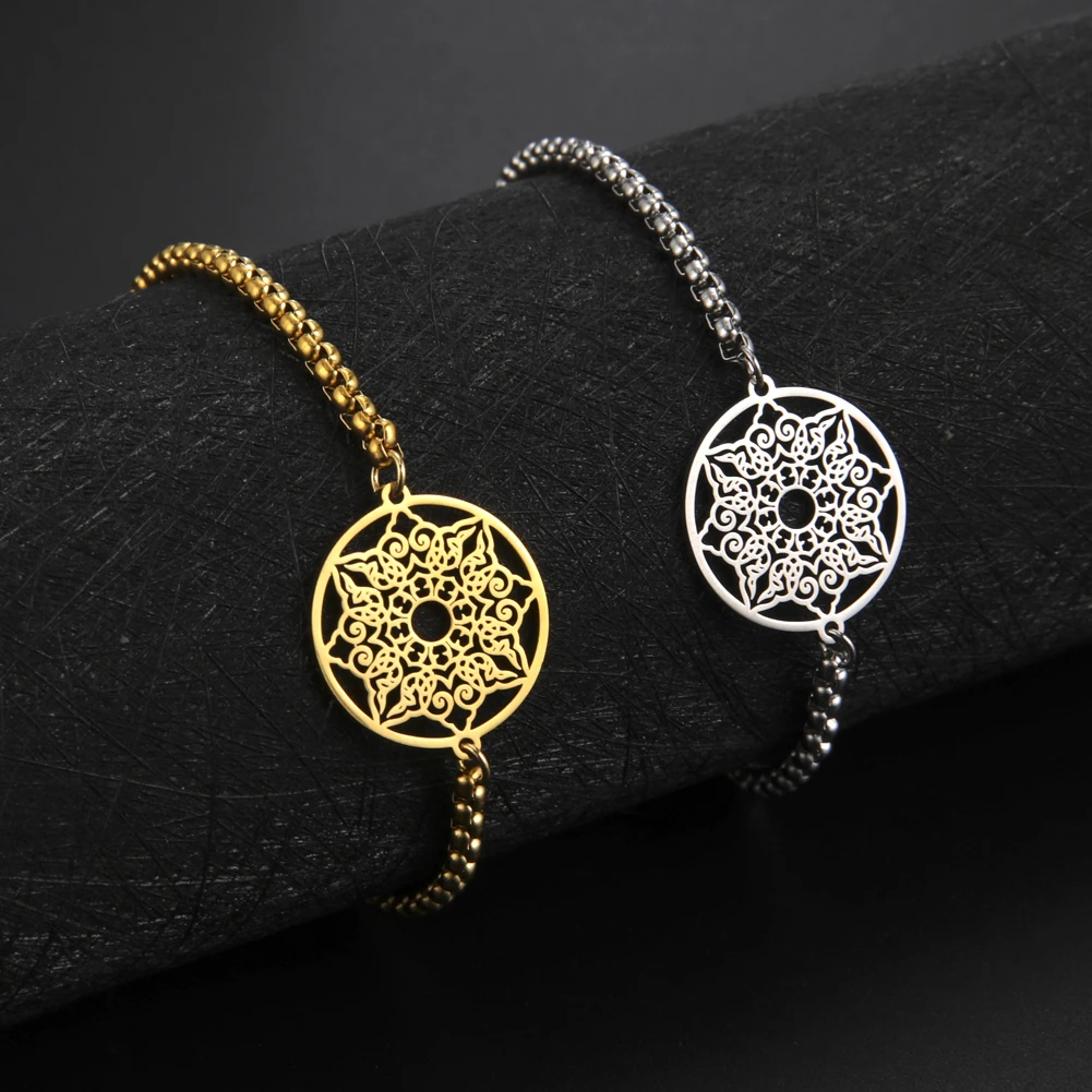 Jeshayuan Hollow Mysterious Mandala Geometry Bracelets For Women Hindu Lotus Symbol Jewelry Gift Accessories
Jeshayuan Hollow Mysterious Mandala Geometry Bracelets For Women Hindu Lotus Symbol Jewelry Gift Accessories