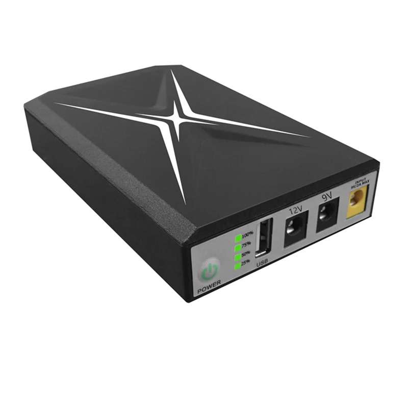 

HFES 10400Mah Mini UPS Battery Backup USB 5V2A 9V1A 12V1A Portable Uninterruptible Power Supply Unit For Router