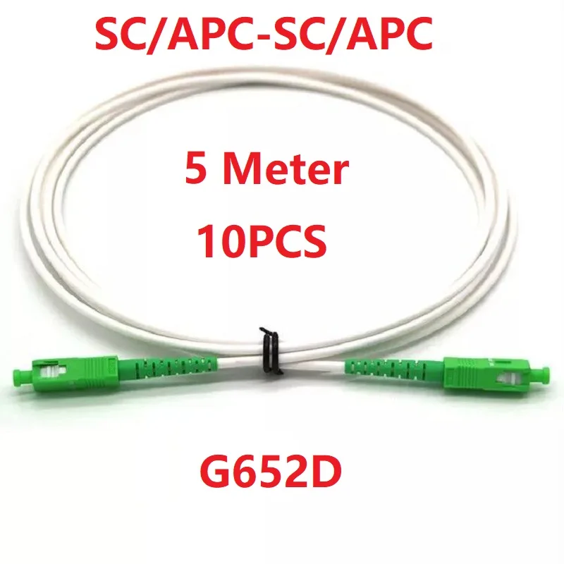 10PCS 5Meter SC/APC-SC/APC Single Mode FTTH G652D SX Core 3.0mm Milky White LSZH Jacket Fiber Optic Patch Cord
10PCS 5Meter SC/APC-SC/APC Single Mode FTTH G652D SX Core 3.0mm Milky White LSZH Jacket Fiber Optic Patch Cord