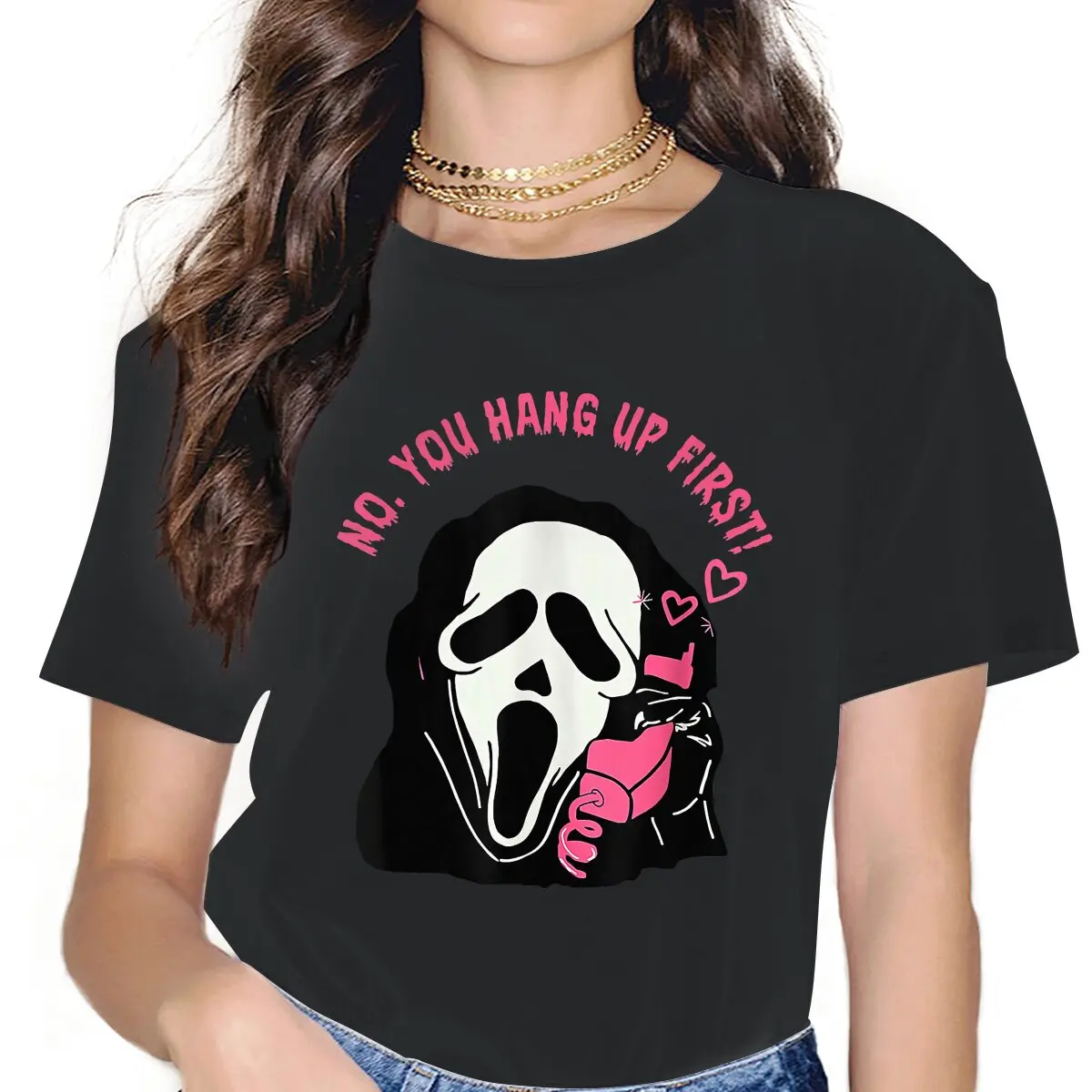 Hipster Ghost Calling Funny No You Hang Up Halloween Funny Classic T-Shirts Women Crewneck Pure Cotton T Shirts Scream Gale
Hipster Ghost Calling Funny No You Hang Up Halloween Funny Classic T-Shirts Women Crewneck Pure Cotton T Shirts Scream Gale