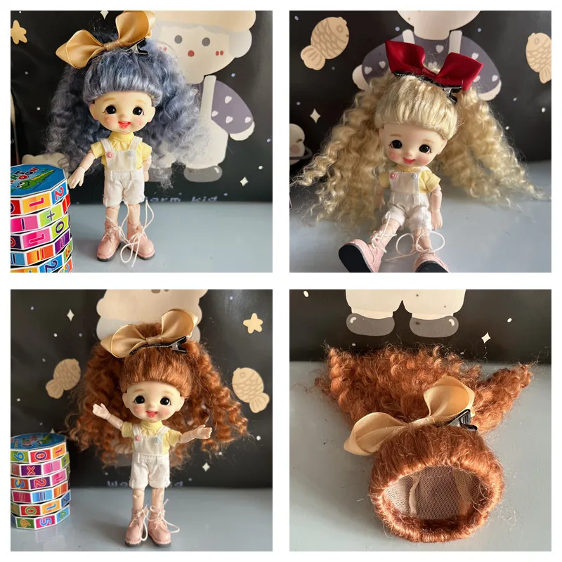 OB11 Wigs Curly Mohair Purely Handmade Golden Coffee Hair Wig for 1/8 BJD Doll Wig DIY Doll Hair Accessories
OB11 Wigs Curly Mohair Purely Handmade Golden Coffee Hair Wig for 1/8 BJD Doll Wig DIY Doll Hair Accessories