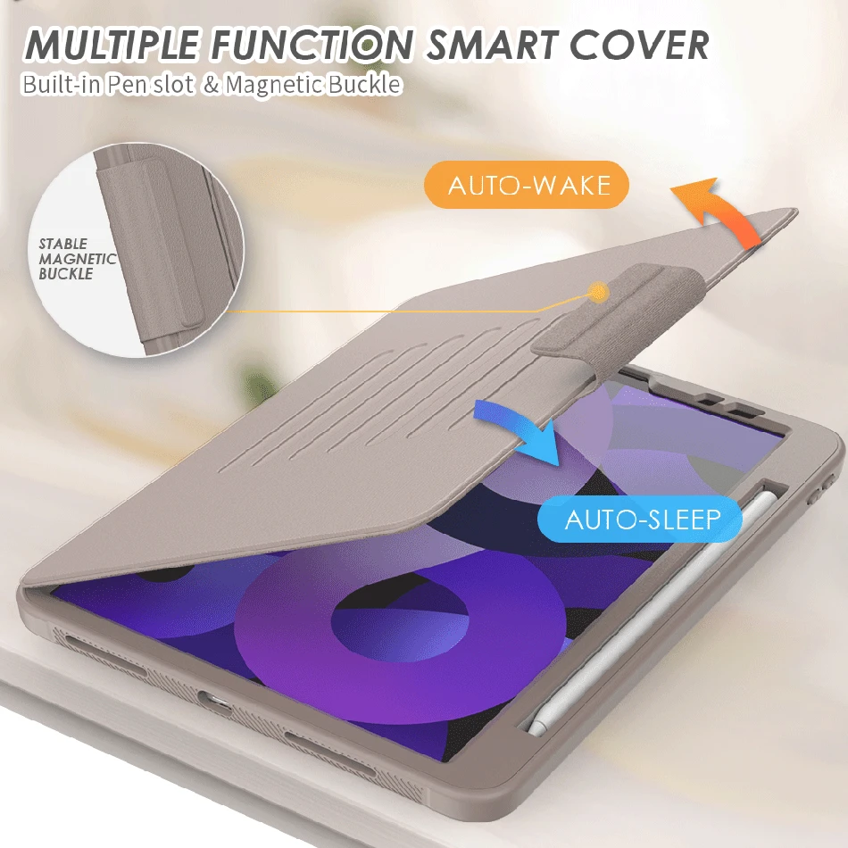 PU Leather Case with Auto Sleep Wake UP Pen Slot for iPad Air 5 Funda Stand Smart Cover for iPad Pro 11 2020 2018 2021 Air 4
PU Leather Case with Auto Sleep Wake UP Pen Slot for iPad Air 5 Funda Stand Smart Cover for iPad Pro 11 2020 2018 2021 Air 4