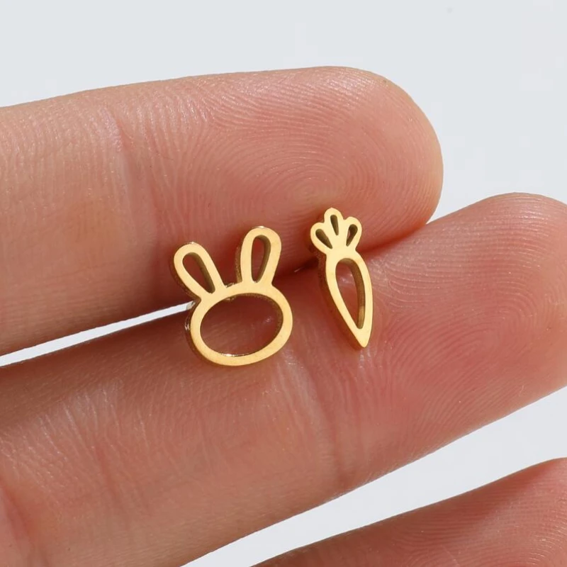 Trend 2023 Rabbit Earrings for Women Pair of Stainless Steel Stud Earrings Small Piercing Gold Bunny Animal Anime Jewelry Gift
Trend 2023 Rabbit Earrings for Women Pair of Stainless Steel Stud Earrings Small Piercing Gold Bunny Animal Anime Jewelry Gift