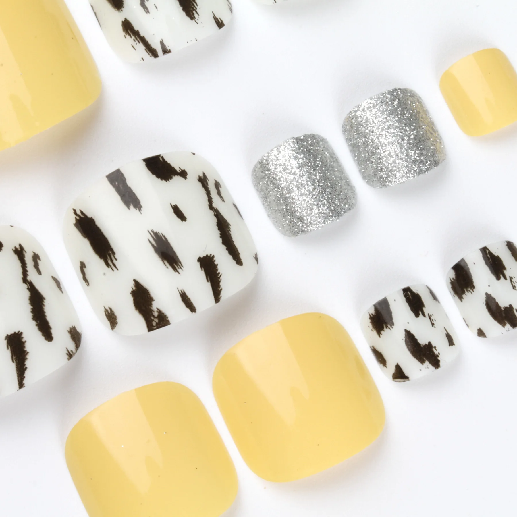 24Pcs Summer Press On Fake Toe Nails Leopard Cute Cartoon Love Plaid Wearable False Toenails Nail tips Full Cover Feet Manicure
24Pcs Summer Press On Fake Toe Nails Leopard Cute Cartoon Love Plaid Wearable False Toenails Nail tips Full Cover Feet Manicure