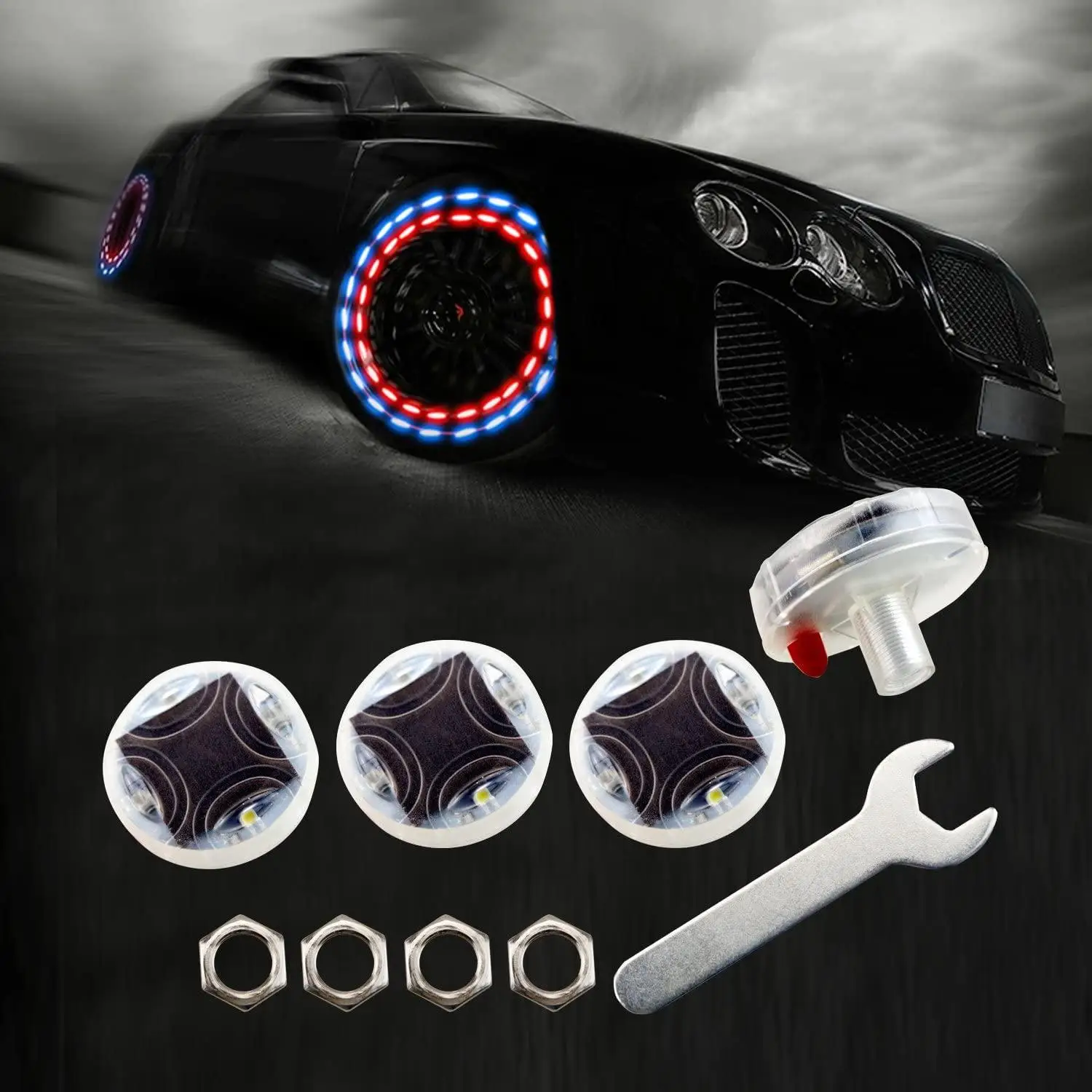 Car Wheel Tire LED Lights Solar Energy Motion Sensors Flashing Colorful Gas Nozzle Schrader for Car Auto Motorcycles Bicycles
Car Wheel Tire LED Lights Solar Energy Motion Sensors Flashing Colorful Gas Nozzle Schrader for Car Auto Motorcycles Bicycles