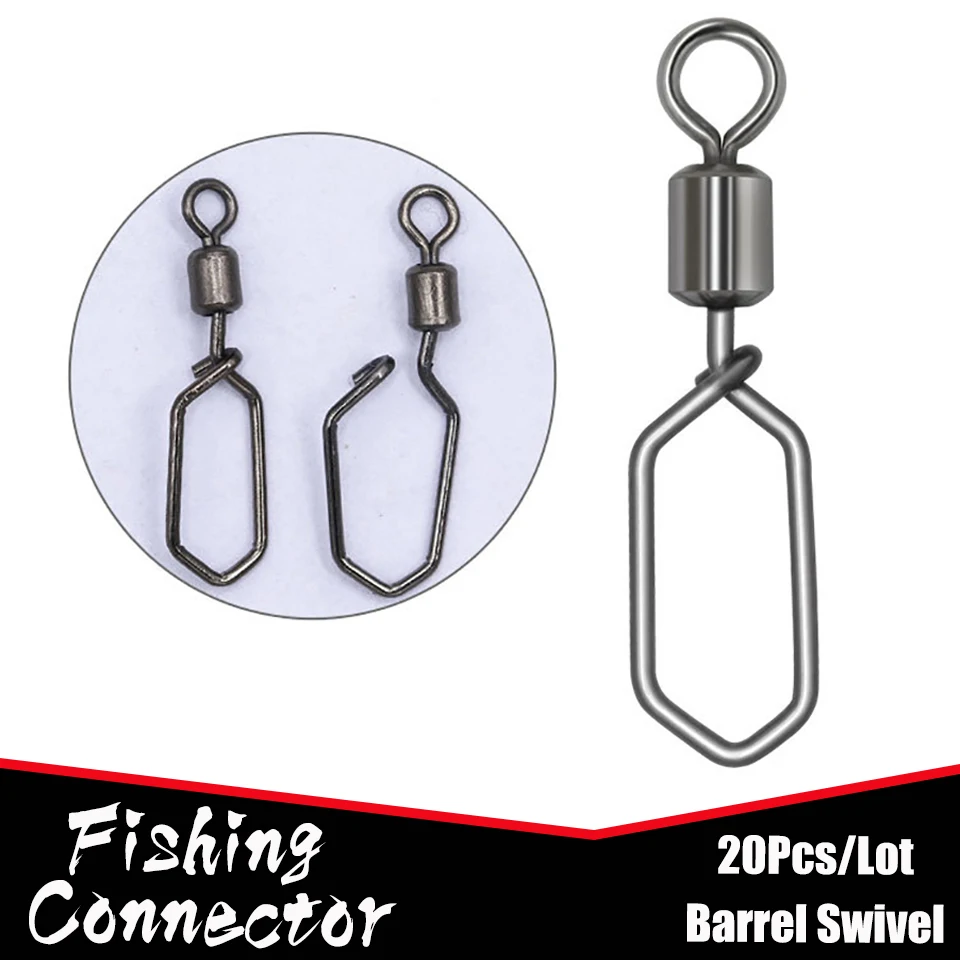 20Pcs/Lot Fishing Barrel Swivel Stainless Steel Pin Snap Safety Snaps Hooks Lures Fishing Connector Snap Fishing Accessories
20Pcs/Lot Fishing Barrel Swivel Stainless Steel Pin Snap Safety Snaps Hooks Lures Fishing Connector Snap Fishing Accessories