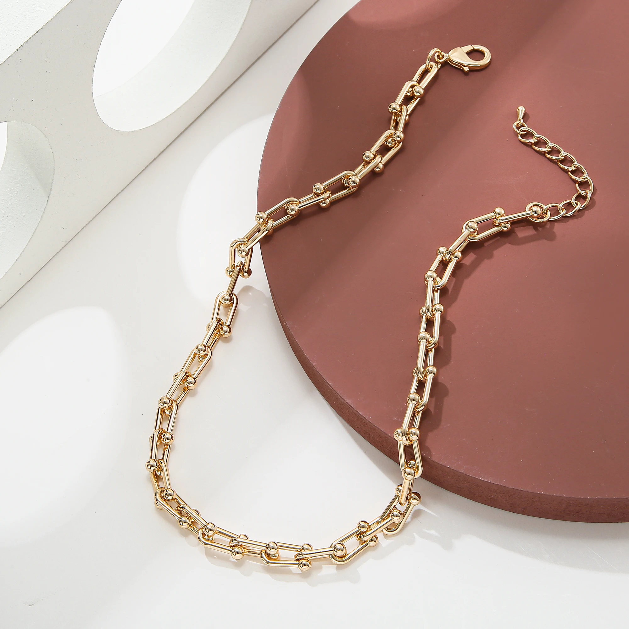 16k Gold Plated Circle Link Chains Necklaces for Women Elegant Jewelry for Women Circle Hard Wear collections Best friends Gift
16k Gold Plated Circle Link Chains Necklaces for Women Elegant Jewelry for Women Circle Hard Wear collections Best friends Gift