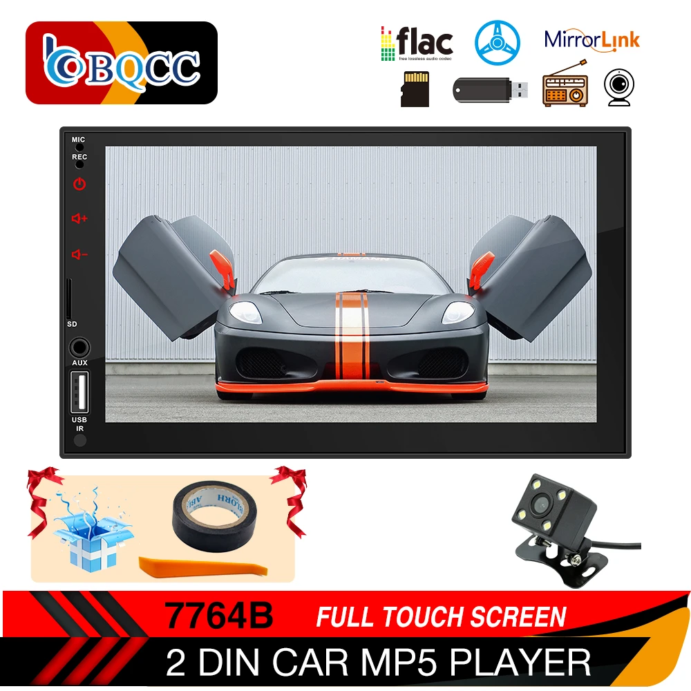 HD 7" Autoradio 2 din Car Radio Full Touch Screen Audio Bluetooth FM USB Mirror Link Rear View Camera MP5 multimedia Player
HD 7" Autoradio 2 din Car Radio Full Touch Screen Audio Bluetooth FM USB Mirror Link Rear View Camera MP5 multimedia Player