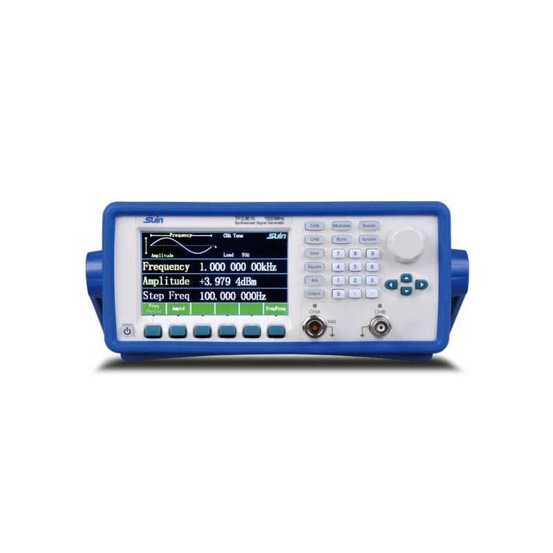 

Suin TFG3600 Series high frequency 1.5GHz AM/FM/FSK/PSK rf signal source generator with PLL and frequency meter option