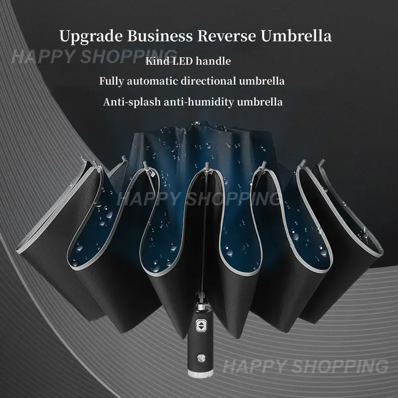 

Вращающийся автоматический зонт-фонарик с отражающей полосой