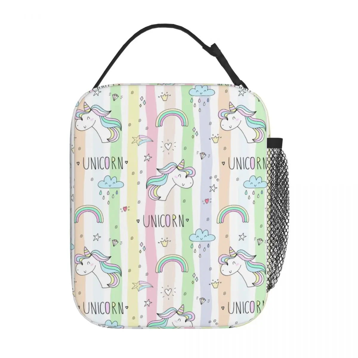 

Rainbow Unicorn Cloud Merch Insulated Lunch Tote Bag for Kids School Storage Food Box New Arrival Thermal Cooler Lunch Box