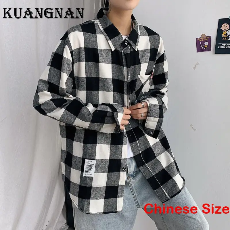 KUANGNAN Long Sleeve Men's Shirts and Blouses White Shirt Man Work Wear Korean Clothes Vintage Clothing Fashion Tops 3XL 2023 
KUANGNAN Long Sleeve Men's Shirts and Blouses White Shirt Man Work Wear Korean Clothes Vintage Clothing Fashion Tops 3XL 2023