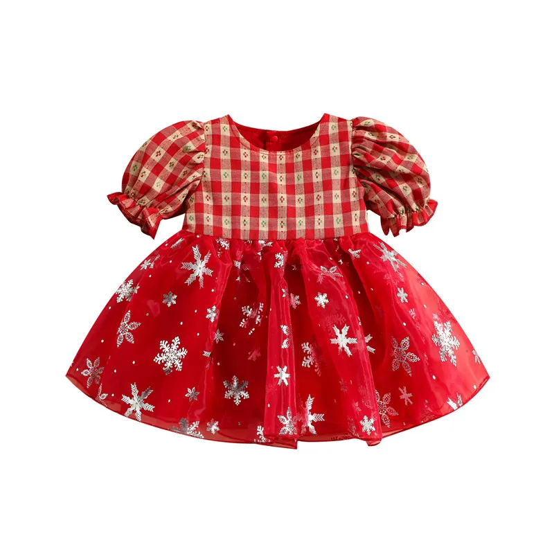 Toddler Girls Christmas A-line Dress 6Month-4Years Red Short Sleeve Snowflake Print Plaid Patchwork Casual Party Dress 2023
Toddler Girls Christmas A-line Dress 6Month-4Years Red Short Sleeve Snowflake Print Plaid Patchwork Casual Party Dress 2023